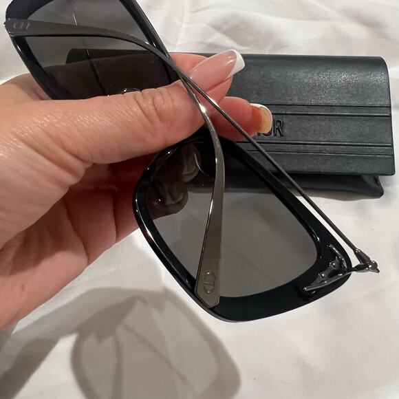 Dior Miss Dior Mirrored Sunglasses 14A7 Black-Gunmetal/Gray Silver Mirror - Picture 4 of 7